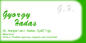 gyorgy hadas business card